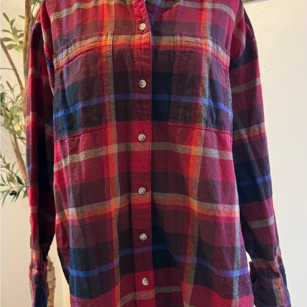 Old Navy Multicolor Plaid Button-Down Shirt